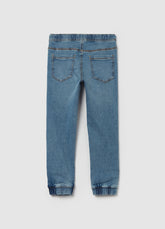 Ovs Joggers In Acid Wash French Terry Denim